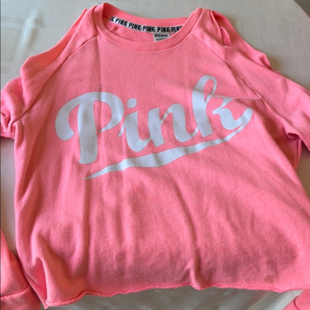 Cold shoulder PINK throw over